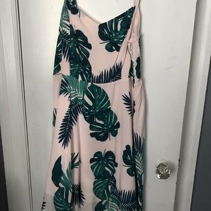 cute monstera leaf dress